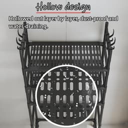 Multifunctional washing machine rack, space-saving storage rack for bathroom, dryer and washing machine, ideal for kitchen, balcony and laundry room — thumbnail 5
