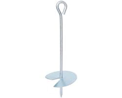 vidaXL - Aardanker - 2 - st - Ø10 - x - 30 - cm - Gegalvaniseerd - Metaal - zilver