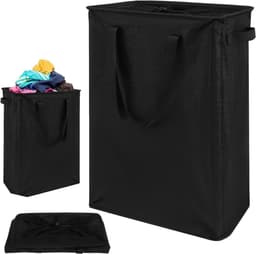 Vouwbare Wasmand met Handvatten, Smalle Opbergmand voor Kleding, Speelgoed en Beddengoed, 20 x 40 x 60 cm — thumbnail 1