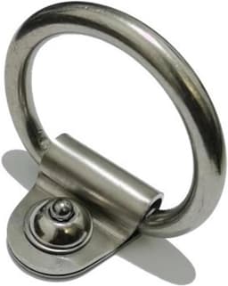 Grondanker Kettingpunt - Fiets Muuranker - Voertuig Beveiligen - Roestvrij Staal 304 - 12mm Boorgaat - Zilver — thumbnail 1
