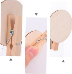 Mini Knijpers - Houten Clips - Foto's Bevestigen - Handgemaakt Materiaal - 24 Stuks - Natuurlijk Hout — thumbnail 4