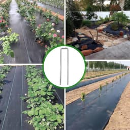 SnelShoppen - 100 stuks Grondankers U-vormige Tuinharingen - Sterke Grondharingen voor Tuin, Camping, Feesten - Stabiele Bevestiging voor Tent en Deco — thumbnail 2