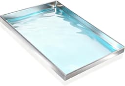 Lekbak Roestvrij Staal - Opvangbak Water - Apparaten Beschermen - Naadloos Gieten - 50 x 90 cm - Zilver — thumbnail 1