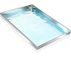 Lekbak Roestvrij Staal - Opvangbak Water - Apparaten Beschermen - Naadloos Gieten - 50 x 90 cm - Zilver