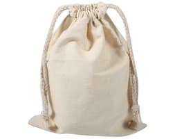 Dailygoods- Waszak Grote Capaciteit - Waszakken voor Wasgoed - Waszak met Koordvergrendeling - Natuurlijk Katoen - Milieuvriendelijk - 15x20 cm - Wasmand