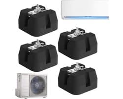 Rubberen voetjes - Airco steunen - Trilling dempen - Robuuste constructie - 4 stuks - Zwart