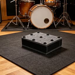 Studio Isolatiepads - Luidspreker Verhogers - Trillingsdemping Audio - Antislip Onderkant - 20 x 15 x 6 cm - Grijs — thumbnail 3