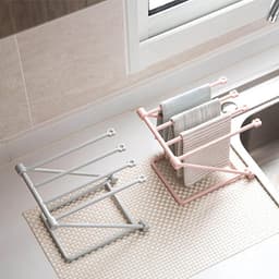 Vouwbaar en Verticaal Keukenhanddoek Droogrek met 4 Armen - Handdoekopslag en Organizer voor Keuken en Badkamer — thumbnail 4