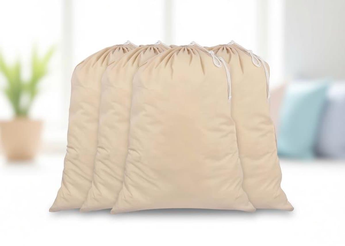 Maison Elara Extra Grote Heavy Duty Waszakken - 100% Katoen - 71x91 cm - Natuurlijke Kleur — afbeelding 1