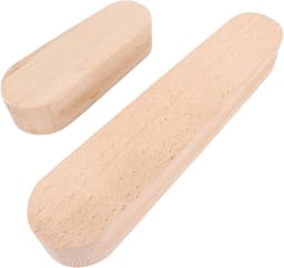 Kleermakersklappers Set - Naaigereedschap Hout - Naden Persen - Dubbele Groeven - 7 en 12 Inch - Houtkleur — thumbnail 2