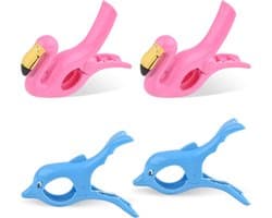 Winddichte Strandhanddoekklemmen - 4 Stuks voor Een Zorgeloze Stranddag