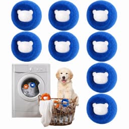 8x Witte Wasballen - Verwijderen Huisdier Haar & Pluisjes — thumbnail 1
