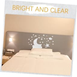 1set Maan Cloud Muurdecoratie Stickers Zilveren Acrylaat Maanvormige Wanddecoratie Voor Woonkamer Badkamer Slaapkamer Herbruikbaar Eenvoudig Aan Te Brengen — thumbnail 4