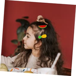 1set Schattige Fruit Groente Haarclips Delicate Haaraccessoires Met Watermeloen Wortel Aardbei Ananas Sinaasappel Voor Vrouwelijke Haarstijl Decoratie — thumbnail 4