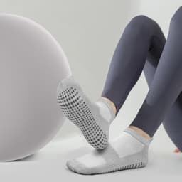 Wanme 2 paar yogasokken voor pilates, comfortabel, antislip, ademend, met antislip punten, eenheidsmaat 36-41 — thumbnail 2