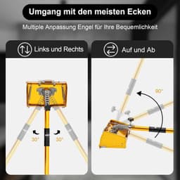 Droogbouwtroffel Drywall Flat Finishing Gereedschapsset, met draaibare droogbouwtroffel en verstelbare handgreep voor huisrenovatie — thumbnail 5