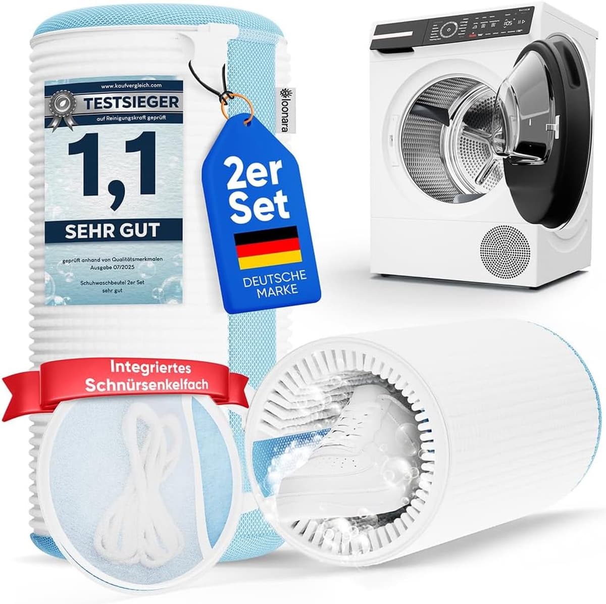2x Schoen Wasmanden - Beschermt Sneakers in Wasmachine — afbeelding 1