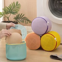 Waszakken, 15 x 17 cm, wasnet, beha's, netwaszakken met ritssluiting, waszak voor wasmachine, waszak van netstof voor ondergoed, babykleding, sokken, zwart — thumbnail 2