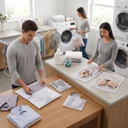 Duurzame Waszakken Set van 3 met Rits - Maat 50x40cm voor Bescherming van Kleding, Anti-verstrikking en Ideaal voor Reizen en Opslag — thumbnail 3
