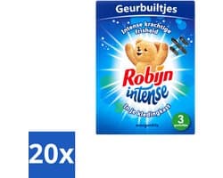 20 x Robijn - Intense - Geurbuiltjes - Langdurige Geur - Intense Frisheid - 3 Geurbuiltjes - Voordeelverpakking - 20 stuks
