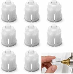 8 stuks vervangende knoppen voor mengkranen, universeel, wit — thumbnail 1