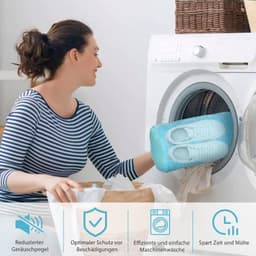 Multifunctionele Waszak voor Schoenen - Herbruikbare Waszak voor Sneakers en Schoenen - Bescherming voor Wasmachine en Schoenen (Lichtblauw) — thumbnail 3