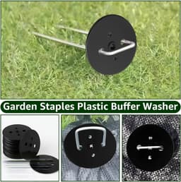 Dailygoods- Bufferschijf 200 stuks - Kunststof onderlegschijven - Grondankers - Zwarte bufferschijven - Voor gazon/tenten - Afmeting 5,7 cm — thumbnail 5