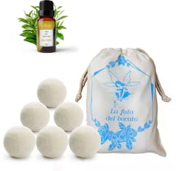 Wol Droogballen - 6 Stuks met Tea Tree Essentie — thumbnail 1
