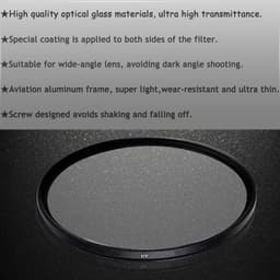 49mm HD UV Filter voor Canon M6 M50 M100, Fire Rock UV Filter voor Sony Alpha a7R & W/E-Mount FE 50mm f/1.8 Lens -1 Packs — thumbnail 3