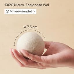 6 Droogballen voor de Wasdroger Wit – 100% Biologische Schapenwol — thumbnail 2