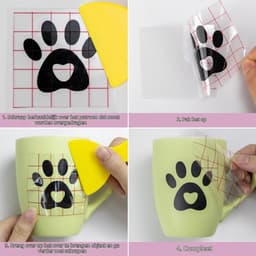 Transferpapier voor plotters, 30,5 cm x 5 m, Cricut en Silhouette Cameo, vinyl, ideaal voor feestdecoraties, kopjes, ramen en stickers — thumbnail 4