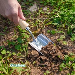 SnelShoppen - RVS Handhave - Roestvrijstalen Handgereedschap voor Tuin, Keuken en Camping - Duurzaam en Stevig - Perfect voor Buiten en Binnen Gebruik — thumbnail 3