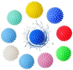 Droogballen voor wasmachine - Set van 10 in verschillende kleuren — thumbnail 1