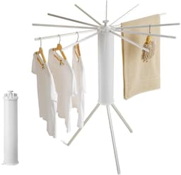 Wasrek - Opvouwbaar met 12 armen - 360° draaibaar - Aluminium - 20 kg draagvermogen - Plaatsbesparend — thumbnail 1