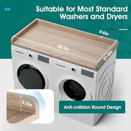 Droogkast Blad voor Organisatie van de Wasruimte - Houtkleurig Melamine 27,5" Diepte x 54" Breedte — thumbnail 5