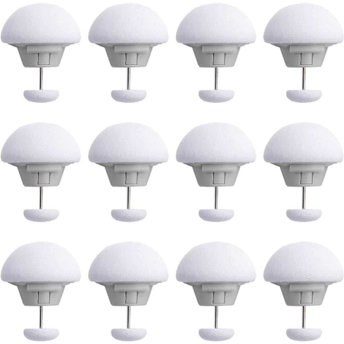 Dekbedklemmen Set 12 Stuks – Witte Paddenstoel Dekbedclips / Dekbedknopen – Anti Slip Ronde Dekbedhouders - Dekbedclips Voor Veilig Bevestigen — afbeelding 1