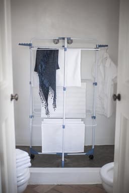 Modulair droogrek met 3 niveaus voor kleding - efficiënt opbergen en drogen van wasgoed — thumbnail 2