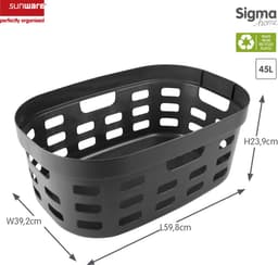 Sunware Sigma Home wasmand 45L - 59.8x39.2x23.9 cm - Antraciet — thumbnail 2