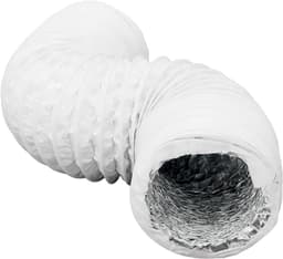 Flexibele Afvoerslang - Ventilatieslang Aluminium - Luchtbehandeling - Geïsoleerde PVC Buizen - Ø 125 mm 1 meter - Wit — thumbnail 5