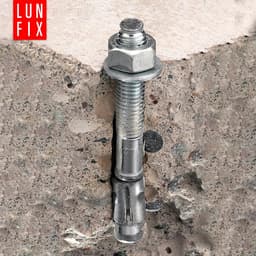 Verzinkt Ankerbout - Betonbevestiging Staal - Stevig Bevestigen - Inclusief Moer Ring - 16x140 mm - Zilver — thumbnail 4