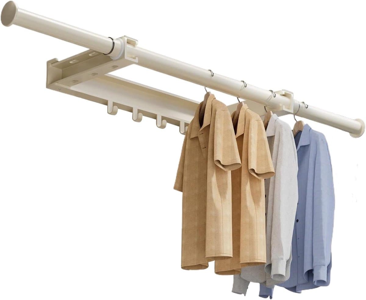 Opvouwbare kledingdroger - Torenrek droger - Ruimtebesparend drogen - Antislip voeten - 1.0 Meter - Meerkleurig — afbeelding 1