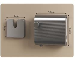 Uitschuifbare waslijn, 4,2 meter lang, voor binnengebruik, wandmontage, geschikt voor balkons, hotels, wasruimtes, enz. - Grijs — afbeelding 1