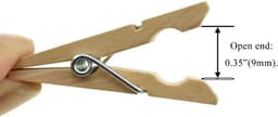 Houten Kledingspelden 1,5 cm - Stevige Wasknijpers voor Wasserij en Doe-Het-Zelf Projecten - 40 Pack — thumbnail 4