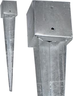 Vierkant Grondanker Inslagmof - Sterk Gegalvaniseerd Staal - 750mm of 900mm Lengte — thumbnail 1