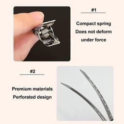 100 Stuks Zilveren Haarspelden 5,5 cm - Kleine Metalen Alligatorclips voor Kappers & Styling — thumbnail 3