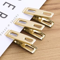 Wasknijpers Roestvrijstaal - Metalen Clips - Kleding Drogen - Roestbestendig Materiaal - 50 Stuks - Goud — thumbnail 2