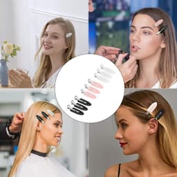9x Anti-Knik Haarclips Zonder Klemmen voor Kappers en Pony Golven - Zwart — thumbnail 4