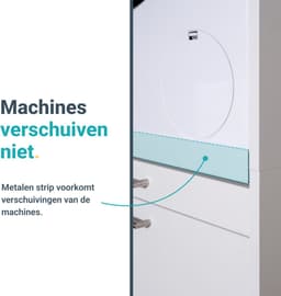 Washcab® Wasmachine Kast - Wasmachine Verhoger - Wasmachine Ombouw - Wit - Duo Set High 5 - 120kg draagkracht - 5 jaar garantie — thumbnail 3