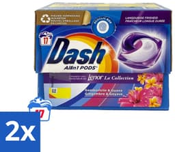 2 x Dash - Lenor Collectie - Wasmiddel Capsules - All-in-1 Pods - Witte en Gekleurde Was - Gemberlelie & Guava - 17 Wasbeurten - Wasmiddel Capsules - Waspoeder Capsules - Lenor Geur - Gemberlelie - Guava — thumbnail 1