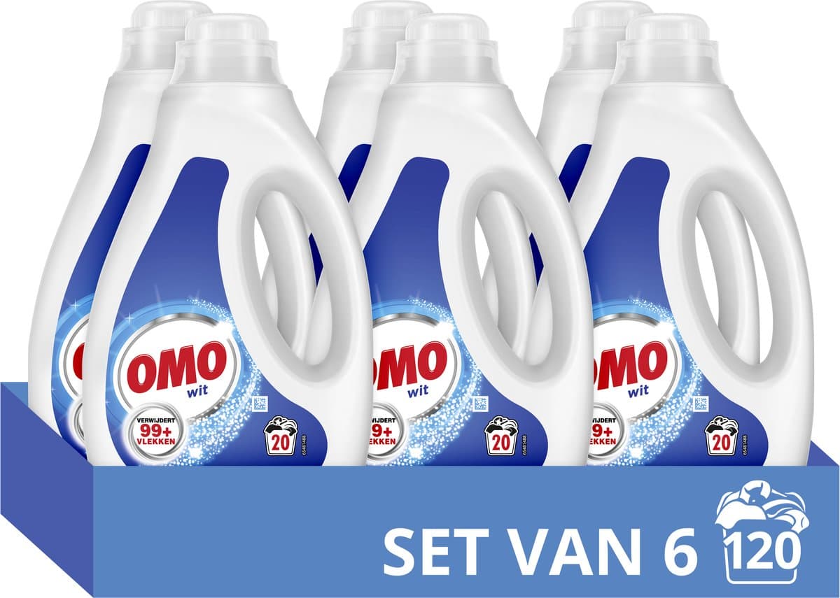 Omo Wit Vloeibaar Wasmiddel - 6 x 20 Wasbeurten - Voordeelverpakking — afbeelding 1
